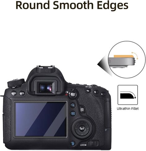 Screen Protector for Canon EOS 6D, HD Protective Film 4h Hardness Screen Protector,Easy Installation,Anti-Scratch,HD Quality,(3 Pack) in Kuwait