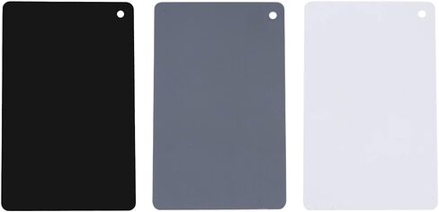 GrayWhiteBlack Balance Card Set, Determine Exposure Values, Color Balance, & Density for Digital Cameras and Camcorders, Portable Strap, Suitable for Various Scenarios with HDR in Kuwait