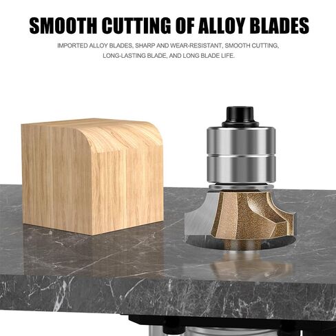 Roundover Router Bit 1/4" Shank 1/4" Radius Double Bearing in Kuwait