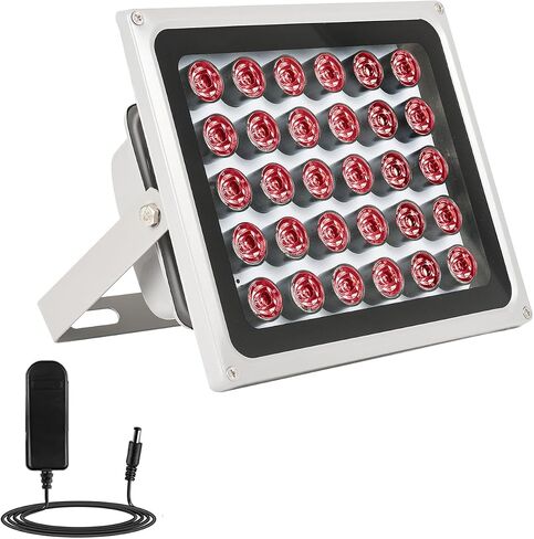 2 Pack IR Illuminators 30 LEDs 850nm Long Range Illuminator Up to 330ft/100m 90 Degree Wide Angle Infrared Flood Light IP67 Waterproof for Security Camera IR Light Indoor&Outdoor in Kuwait