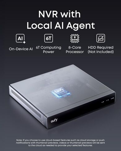 eufy Security Network Video Recorder S4, No HDD, Expandable to 16TB, 8CH Up to 16CH, Local AI Agent, Smart Video Search, 24/7 Recording, Only Works with eufy PoE Cams and Devices in Kuwait