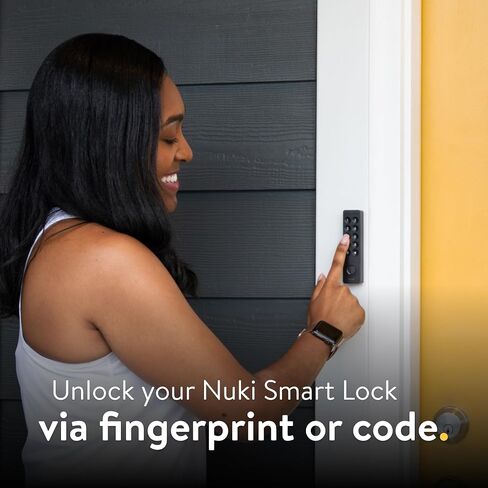 Nuki Keypad 2.0 Fingerprint Door Access, Secure Code Entry for Smart Lock, Easy Install, Keyless Entry for Kids, Seniors, Guests, Smartphone-Free Access in Kuwait