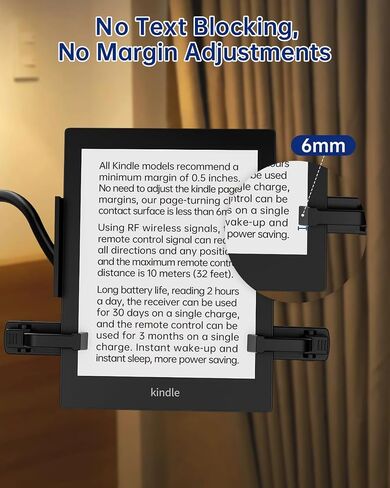 First No Text Blocking Remote Control Page Turner for Kindle Paperwhite, Clicker Page Turner with Flip Forward and Backward,Kindle Accessories for iPad/Tablets(Just Reading), Camera & Selfie Shutter in Kuwait