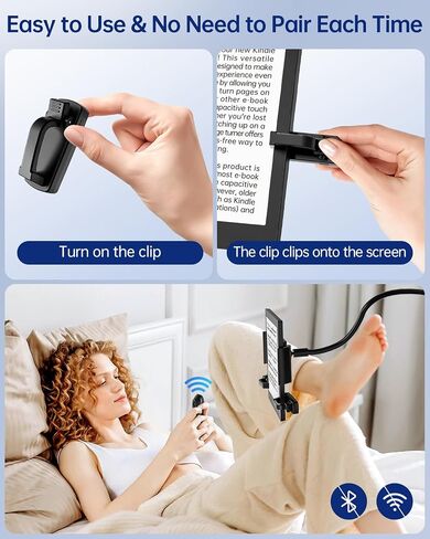 First No Text Blocking Remote Control Page Turner for Kindle Paperwhite, Clicker Page Turner with Flip Forward and Backward,Kindle Accessories for iPad/Tablets(Just Reading), Camera & Selfie Shutter in Kuwait