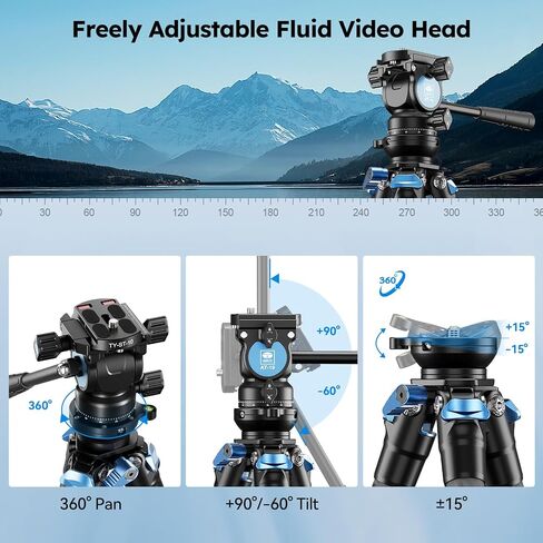 SIRUI AM-223L Carbon Fiber Mini Tabletop Tripod Kit, Compact Lightweight with AT-10 Fulid Video Head, Max Load 5kg/11.02lb for Cameras, DSLR (AM-223L+AT-10) in Kuwait