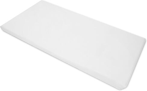 American Baby Company 100% Cotton Percale Fitted Nap Mat Sheet with Elastic Corners, 24" x 48" x 4" - Soft & Breathable Rest Mat Sheet or Nap Mat Cover for Daycare, Kindergarten & Preschool, White in Kuwait