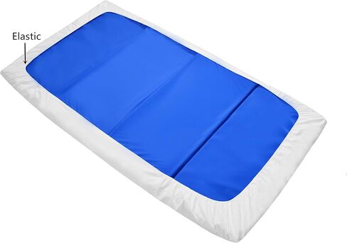 American Baby Company 100% Cotton Percale Fitted Nap Mat Sheet with Elastic Corners, 24" x 48" x 4" - Soft & Breathable Rest Mat Sheet or Nap Mat Cover for Daycare, Kindergarten & Preschool, White in Kuwait