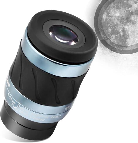 Astromania Zoom Eyepiece, FMC Zoom Lens 7-21mm 1.25 inch Telescope Eyepiece | Metal Telescope Accessory, For Moon Planets Deep-Sky Astronomy Objects, FMC Telescope Lense Zoom Eyepiece, Visual Observation in Kuwait