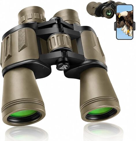 10x50 Binoculars for Adults, HD High Powered Professional Binoculars for Bird Watching Travel Stargazing Concerts Outdoor Sports-BAK4 Prism FMC Lens,Waterproof in Kuwait