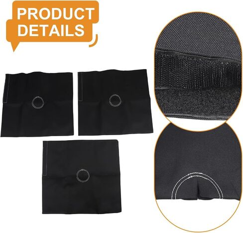 3-Pack Fillable Sandbags For Flags, Tents & Umbrellas - Reusable Canvas Weight Base For Outdoor Stability, Black, 18X19 Inches in Kuwait