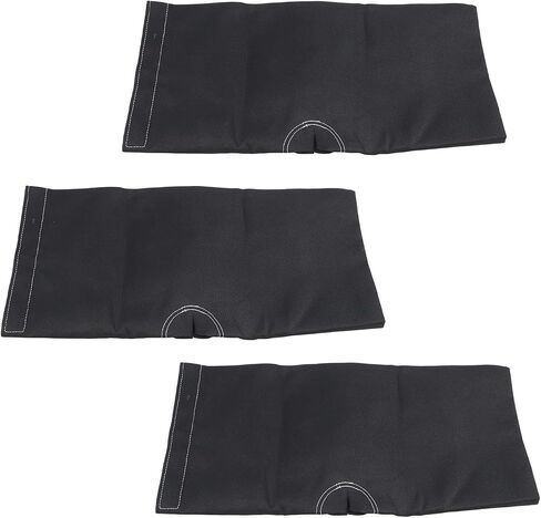 3-Pack Fillable Sandbags For Flags, Tents & Umbrellas - Reusable Canvas Weight Base For Outdoor Stability, Black, 18X19 Inches in Kuwait
