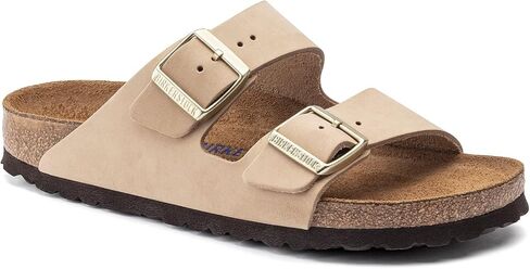 Soft Footbed Arizona Nubuck Leather Sandals by Birkenstock in Kuwait