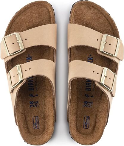 Soft Footbed Arizona Nubuck Leather Sandals by Birkenstock in Kuwait