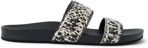 REEF Womens Sandals, Cushion Vista, Black/White Braid, 7.5 in Kuwait