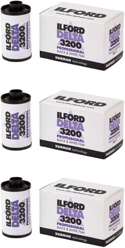 Ilford Delta 3200 Professional Black and White Print Film | 36 Exposures (Pack of 3), And automatic processors in Kuwait