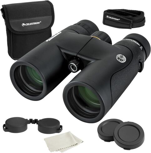 Celestron Nature DX ED 10x42 Birding Binoculars with Premium ED Glass | ED Glass Optics, Phase-Corrected BaK-4 Prisms, Fully Multi-Coated Optical System, Exceptional Color Fidelity, Waterproof in Kuwait