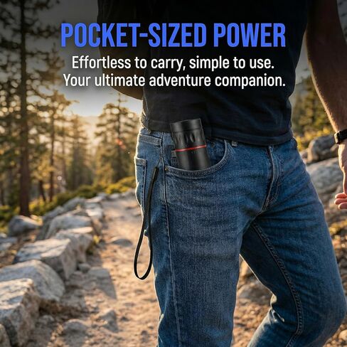 Mini Monocular Telescope – 2000x24 HD High Power for All Ages | Compact optics, for stargazing, hunting, hiking, wildlife & travel, good gift for outdoor enthusiasts, black in Kuwait