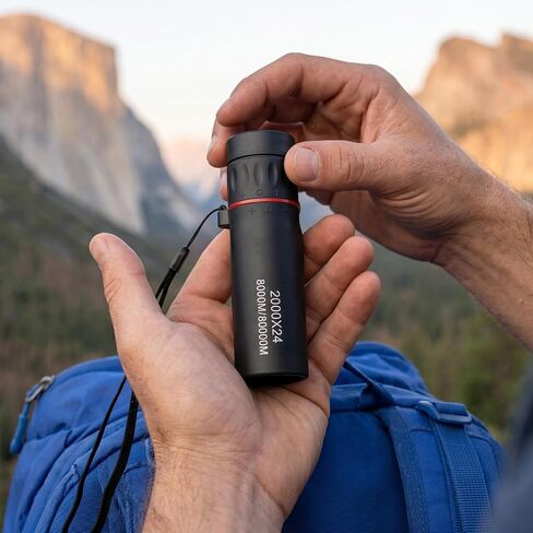Mini Monocular Telescope – 2000x24 HD High Power for All Ages | Compact optics, for stargazing, hunting, hiking, wildlife & travel, good gift for outdoor enthusiasts, black in Kuwait