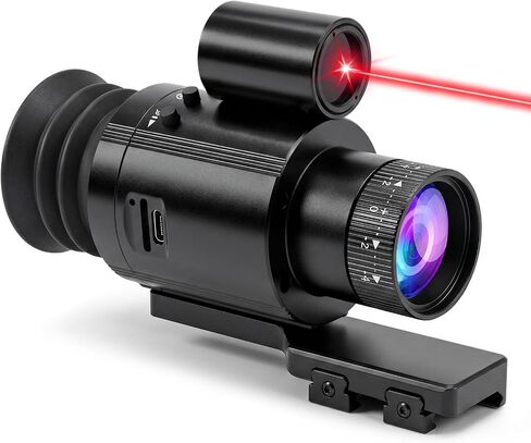 Night Vision Monocular, 4K Digital Night Vision Scope with 850nm IR Illuminator, 4X Zoom, 1080P Video Recording, 2000mAh Rechargeable Battery, Portable Night Vision Goggles for Hunting Camping in Kuwait
