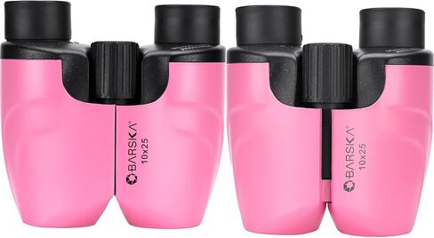 BARSKA Colorado 10x25 Compact Binoculars – Lightweight Pink Binoculars with BK-7 Porro Prisms, Fully Coated Optics, Center Focus, Ideal for Hiking, Bird Watching & Travel in Kuwait