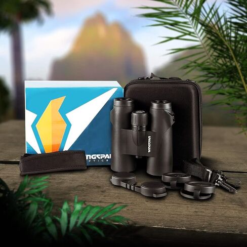 Optics WideViews HD 8X42 Professional Binoculars for Bird Watching. Extra-Wide Field of View for the Brightest, Clearest Detail. Close Focus for Closer Views. HD Quality in Kuwait