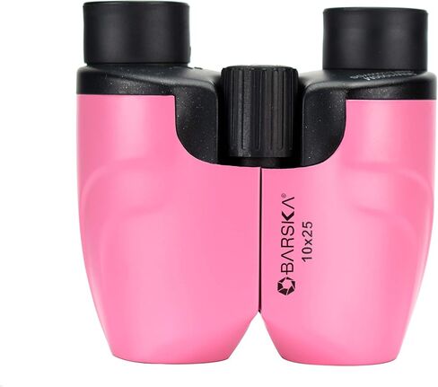 BARSKA Colorado 10x25 Compact Binoculars – Lightweight Pink Binoculars with BK-7 Porro Prisms, Fully Coated Optics, Center Focus, Ideal for Hiking, Bird Watching & Travel in Kuwait