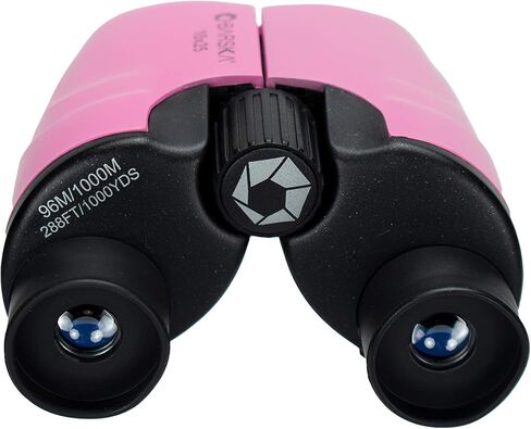 BARSKA Colorado 10x25 Compact Binoculars – Lightweight Pink Binoculars with BK-7 Porro Prisms, Fully Coated Optics, Center Focus, Ideal for Hiking, Bird Watching & Travel in Kuwait