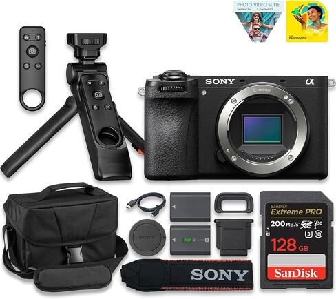 Sony a6700 – APS-C Interchangeable Lens Camera with 26 MP Sensor, 4K Video, AI-Based Subject Recognition, Log Shooting, LUT Handling and Vlog Friendly Functions Pro Bundle in Kuwait