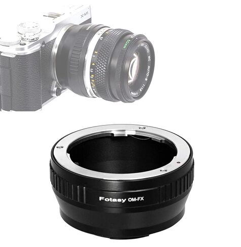 Fotasy OM Lens to Fuji X Adapter, Olympus OM Mount to X Mount Adapter, fits Fujifilm X-Mount Mirrorless Cameras X-Pro2 X-E2 X-E3 X-A5 X-M1 X-T1 X-T2 X-T3 X-T10 X-T20 X-T30 X-H1 in Kuwait