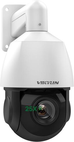 VIKYLIN 4K PoE PTZ IP Camera Outdoor, 25X Optical Zoom, Auto Human Tracking | 5.9-147.5mm Lens With 360° Coverage, Smart Motion Detection, Two-Way Audio, 328ft IR Night Vision, Remote Access, Z4825 in Kuwait