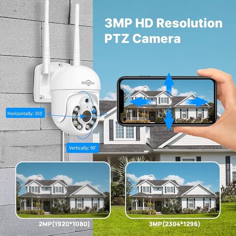 【 5mp, Two-Way Audio, 360 ° Tracking】 Monitoring Camera Wireless Hiseeu Integrated NVR 1920P 5-megapixel 4-Piece Set with Built-in 1TBHDD can be Added to 10 Channels for Remote Monitoring in Kuwait