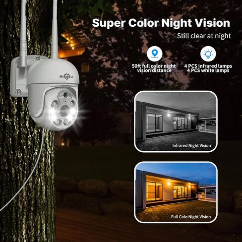 【 5mp, Two-Way Audio, 360 ° Tracking】 Monitoring Camera Wireless Hiseeu Integrated NVR 1920P 5-megapixel 4-Piece Set with Built-in 1TBHDD can be Added to 10 Channels for Remote Monitoring in Kuwait
