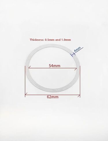 M54x0.75 Spacer, ID54 OD62, 0.5+1.0mm Shims, Telescope Flange Adjust | Stainless steel shim set | 0.5+1.0mm plates | Corrects back focus & flange | For astrophotography & optics in Kuwait