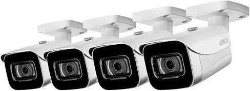 Lorex Technology Lorex E841CA-E 4K Ultra HD IP Security Camera with Color Night Vision (4 Cameras) white 8.46x5.82 h 21.5x14.8cm E841CA-4PK in Kuwait