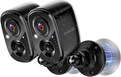 2.5K Wireless Security Cameras, Outdoor WiFi Security Cameras Color Night Vision, AI/PIR Detection, 2-Way Talk, Cloud/SD, Weatherproof, Battery Powered Outdoor Cameras (White-2Pack) in Kuwait