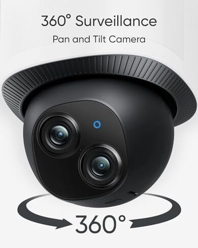 eufy Security Camera Floodlight Camera E340 Wired with Smart Display E10. Security Camera Outdoor, 360° PTZ, 24/7 Recording, 2000 LM, Motion Detection, Built-in Siren, Dual Cam, No Monthly Fee in Kuwait