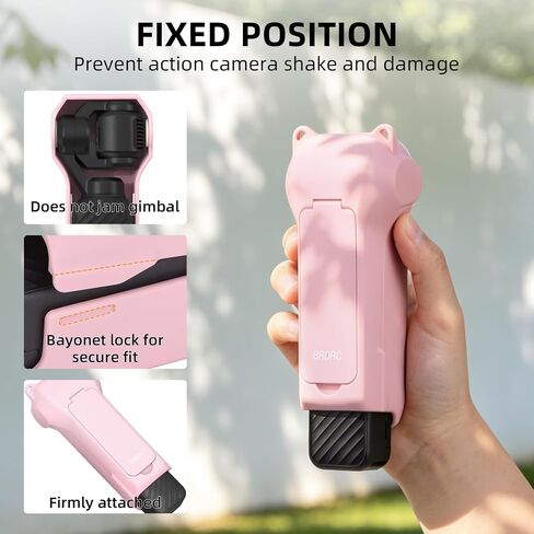 2PCS Pocket 3/4 Magnetic Auxiliary Light, USB C Rechargeable Mini LED Fill Light Attachment for Pocket 4 Protective Cover Case(Pink), with 4 Magnetic CPL/ND Filter Storage Slots and Detachable Wrist in Kuwait