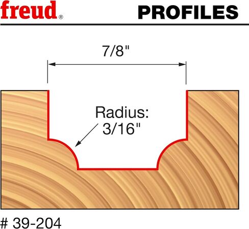 Freud 39-204: 3/16" Radius Ovolo Bit with 1/4" Shank in Kuwait
