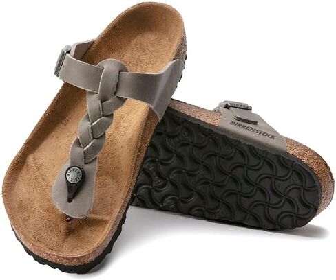 Birkenstock Gizeh Braided Oiled Leather Sandals - Heritage Patina with Comfort, 8-8.5 Wide in Kuwait