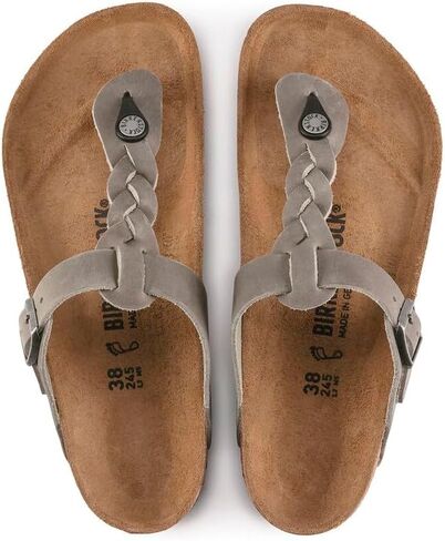 Birkenstock Gizeh Braided Oiled Leather Sandals - Heritage Patina with Comfort, 8-8.5 Wide in Kuwait
