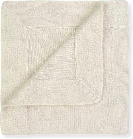 Jet&Bo BABY 100% Cashmere Baby Blanket Gift Set Luxe Knit 0-6M Natural | Grade A cashmere from Inner Mongolia, blanket, top knot beanie & booties, temperature regulating, gift box & card included in Kuwait