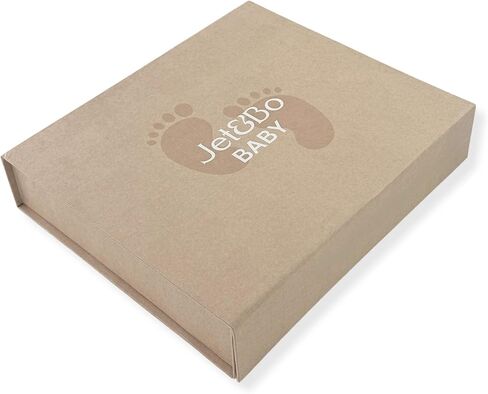 Jet&Bo BABY 100% Cashmere Baby Blanket Gift Set Luxe Knit 0-6M Natural | Grade A cashmere from Inner Mongolia, blanket, top knot beanie & booties, temperature regulating, gift box & card included in Kuwait