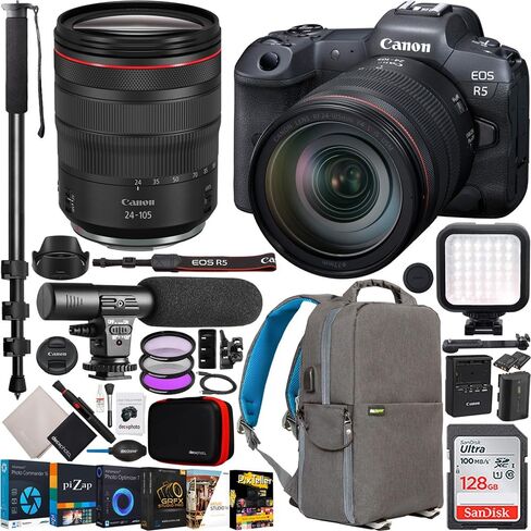 Canon EOS R6 Mark III Mirrorless Camera with RF24-105mm F4-7.1 is STM Lens Bundle with Sandisk 128GB Memory Card, Deco Essentials Camera Bag and Photography Guide Book in Kuwait