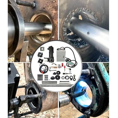 Portable Line Boring and Welding Machine 110V 2-in-1 Bore Welder Hole Drilling Connecting Rod Boring Machine European Connector Ф55-260mm for Excavator Crane Loader Tractor Field Maintenance in Kuwait