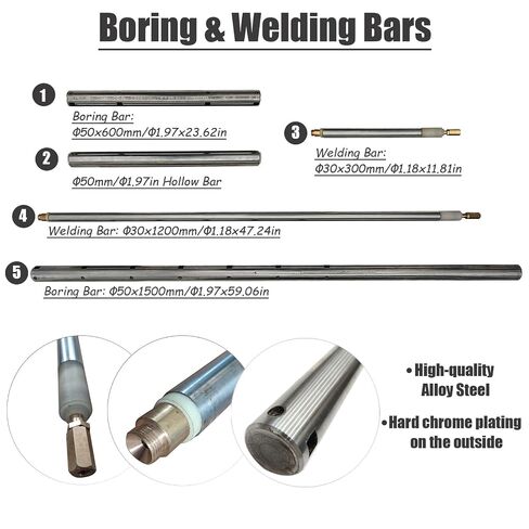 Portable Line Boring and Welding Machine 110V 2-in-1 Bore Welder Hole Drilling Connecting Rod Boring Machine European Connector Ф55-260mm for Excavator Crane Loader Tractor Field Maintenance in Kuwait