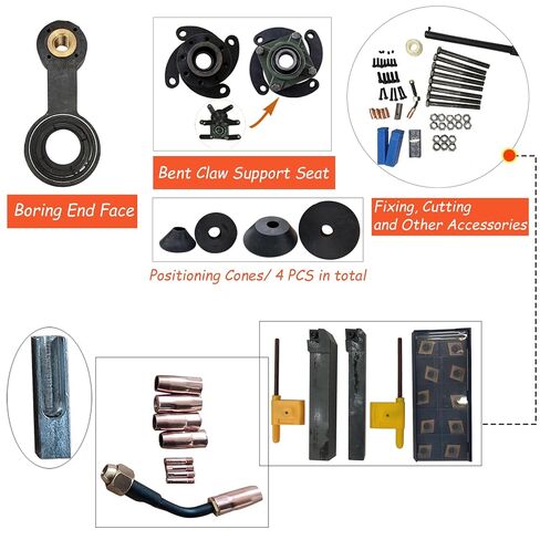 Portable Line Boring and Welding Machine 110V 2-in-1 Bore Welder Hole Drilling Connecting Rod Boring Machine European Connector Ф55-260mm for Excavator Crane Loader Tractor Field Maintenance in Kuwait