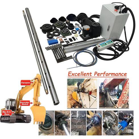 Portable Line Boring and Welding Machine 110V 2-in-1 Bore Welder Hole Drilling Connecting Rod Boring Machine European Connector Ф55-260mm for Excavator Crane Loader Tractor Field Maintenance in Kuwait