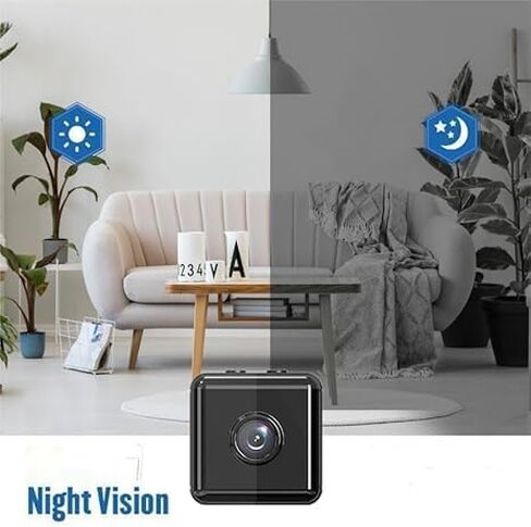 OVWE Mini Hidden Cameras, Spy Camera, 1080P Magnetic Security Camera, WiFi Wireless miniguard cam, with Night Vision Motion Detection in Kuwait