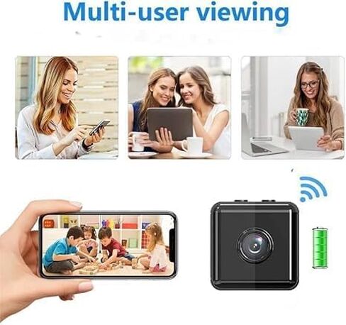 OVWE Mini Hidden Cameras, Spy Camera, 1080P Magnetic Security Camera, WiFi Wireless miniguard cam, with Night Vision Motion Detection in Kuwait