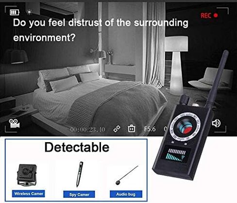 Anti Spy RF Detector - Camera Detector - Wireless Bug Detector Signal - Hidden Camera Detector - GSM Listening Device Finder Radar Radio Scanner Wireless Signal Alarm in Kuwait